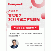表现强劲！霍尼韦尔发布2023年第二季度财报